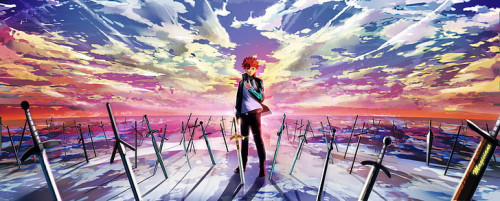 anime fate stay night shirou emiya sword wallpaper preview