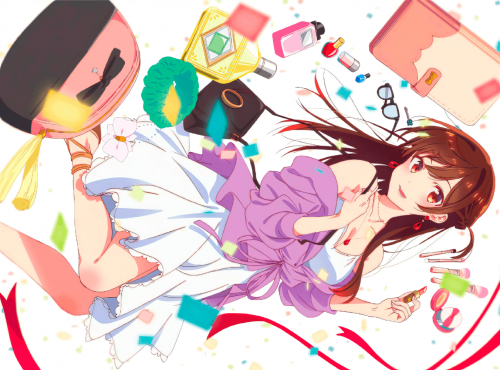 Las chicas de Kanojo, Okarishimasu inspiran hermosas ilustraciones para una lotería — Kudasai