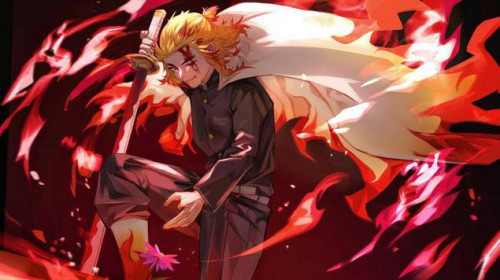 demon slayer kyojuro rengoku flame hashira tapet 83249 w635 - ZippyImage