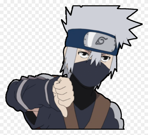 naruto kakashi thumbsdown thumbsdownsticker freetoedit 77930